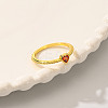 Brass Micro Pave Cubic Zirconia Finger Rings for Women ZG1628-5