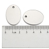 Tarnish Resistant 201 Stainless Steel Oval Stamping Blank Tag Pendants X-STAS-S031-04-3