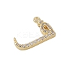 Rack Plating Brass Micro Pave Clear Cubic Zirconia Pendants KK-A224-03F-G-2