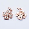 Brass Micro Pave Cubic Zirconia Charms RB-I078-65RG-NR-2