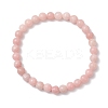 Natural Pink Opal Round Beaded Stretch Bracelets for Women BJEW-JB12836-01-1