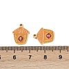 304 Stainless Steel Enamel Pendants STAS-C137-05B-G-3