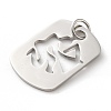 Non-Tarnish Hollow 304 Stainless Steel Pendants STAS-C086-04A-P-2