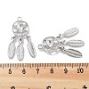 Rack Plating Alloy Rhinestone Pendants PALLOY-F311-19P-01-3