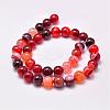 Natural Striped Agate/Banded Agate Bead Strands G-G962-10mm-06-2