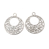 Long-Lasting Plated Brass Filigree Charms KK-K336-22P-1