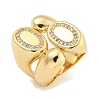 Brass Clear Cubic Zirconia Adjustable Rings RJEW-L121-022G-1