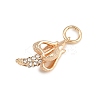 Brass Rhinestone Pendants KK-B145-02G-05-2