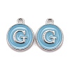 Platinum Plated Alloy Enamel Charms LS-ENAM-S118-04G-P-1