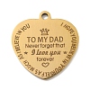 PVD Vacuum Plating 201 Stainless Steel Pendants STAS-L079-26G-04-1