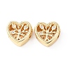 Brass Micro Pave Clear Cubic Zirconia European Beads KK-G551-02G-1