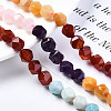 Chakra Theme Natural Tiger Eye & Rose Quartz & Amethyst & Topaz Jade & Red Agate & Amazonite & Sodalite Beads Strands G-S376-002C-4