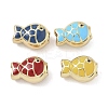 Brass Enamel Beads KK-K368-18G-1