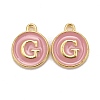 Golden Plated Alloy Enamel Charms ENAM-S118-07G-1