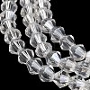 Transparent Electroplate Glass Beads Strands EGLA-A039-T4mm-B13-3