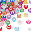 60Pcs 12 Colors Luminous Acrylic European Beads LACR-TA0001-06-2
