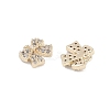 Brass Micro Pave Clear Cubic Zirconia Pendants KK-K351-46C-G-2