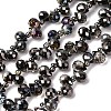 Transparent Electroplate Glass Beads Strands LS-EGLA-F152A-FR07-1