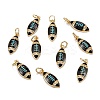 Real 18K Gold Plated Brass Micro Pave Clear Cubic Zirconia Pendants ZIRC-A020-18G-2