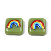 Opaque Resin Enamel Cabochons CRES-N031-033-3
