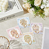 4Pcs 4 Styles Ballet Theme Brass & Iron Enamel Bookmarks with Chain and Bowknot Charms AJEW-SP0002-24-3