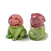 Dyed Natural Imperial Jasper Dog Figurine Statue for Living Room Table Home Decoration DJEW-N003-05B-2