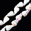 Handmade Porcelain Ceramic Beads Strands PORC-S502-028-1