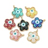 Translucent Evil Eye Resin Pendants KK-M219-22G-1