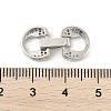 Brass Micro Pave Clear Cubic Zirconia Fold Over Clasps KK-U059-14P-3