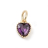 Brass Micro Pave Cubic Zirconia Pendants KK-H204-01KCG-03-1
