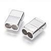 304 Stainless Steel Magnetic Clasps with Glue-in Ends STAS-G143-52P-2