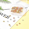 3 Colors Brass Flat Round Spacer Beads KK-FS0001-36-10