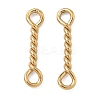 304 Stainless Steel Twisted Bar Connrctor Charms STAS-L300-002G-01-1