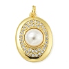 Rack Plating Brass Micro Pave Cubic Zirconia Pendants KK-Z067-20G-1