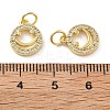 Brass Micro Pave Cubic Zirconia Pendants KK-C092-13G-3