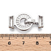 925 Sterling Silver Micro Pave Clear Cubic Zirconia Fold Over Clasps STER-T008-08P-3