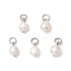 10Pcs 2 Colors Natural Cultured Freshwater Pearl Potato Charms PALLOY-JF03920-2