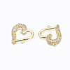 Brass Micro Pave Clear Cubic Zirconia Links Connectors ZIRC-N039-113-NF-3