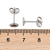 304 Stainless Steel Stud Earring Findings STAS-D389-03D-P-3