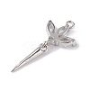 Rack Plating Brass Micro Pave Cubic Zirconia Pendants LS-KK-C019-04P-03-3
