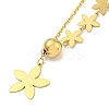 Ion Plating(IP) 201 Stainless Steel Flower Pendant Necklaces NJEW-K270-11G-2