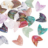 24Pcs 12 Colors Gradient Color Opaque & Transparent Resin Pendants RESI-OC0001-59-1