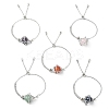 Mixed Natural Carnelian & Lapis Lazuli & Green Aventurine & Rose Quartz Bracelets BJEW-JB09879-01-1