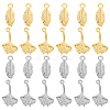 24Pcs 4 Style 304 Stainless Steel Pendants STAS-DC0010-14-1