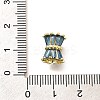 Rack Plating Column Brass Micro Pave Clear Cubic Zirconia European Beads KK-Q040-12G-4