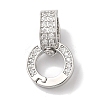 Ring Rack Plating Brass Micro Pave Clear Cubic Zirconia Twister Clasps KK-A225-16P-1