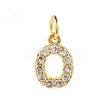 Brass Cubic Zirconia Pendants with Jump Rings LS-FIND-PW0024-09O-1
