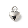 304 Stainless Steel Rhinestone Pendants STAS-R139-01P-03-1