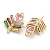 Brass Micro Cubic Zirconia Pendants KK-Q789-24G-2