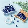 D100Pcs 8mm Natural Lapis Lazuli Round Beads DIY-LS0002-02-5